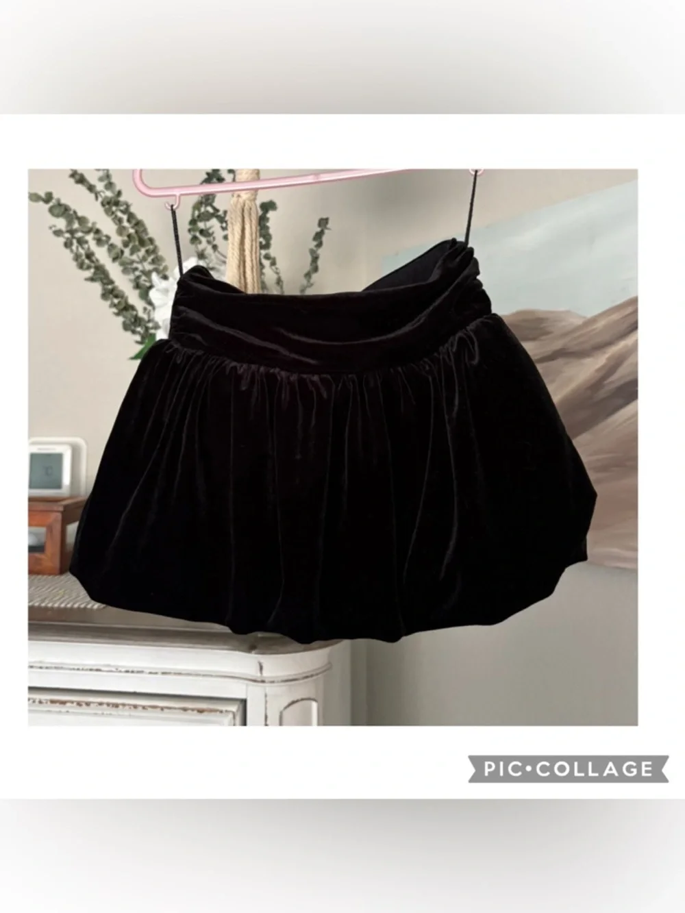 Ralph Lauren Black Velvet Bubble Skirt / Skort Girls 24M Holiday Party EUC